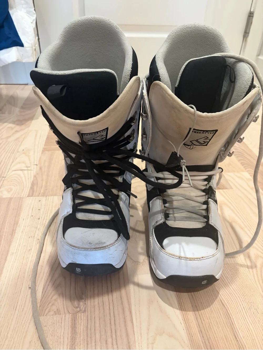 Burton White and Black Men's Snowboard Boots